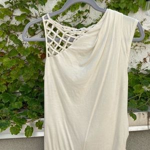 Cream off the shoulder shirt blouse